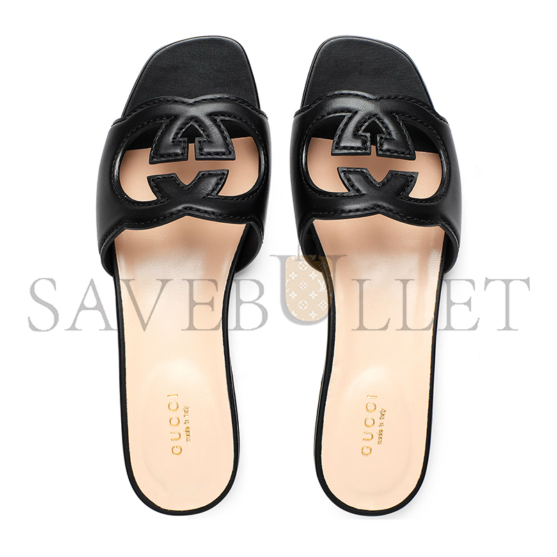 GUCCI WOMEN'S SLIDE SANDAL WITH INTERLOCKING G 694451 GUCCI WOMEN'S SLIDE SANDAL WITH INTERLOCKING G 694451